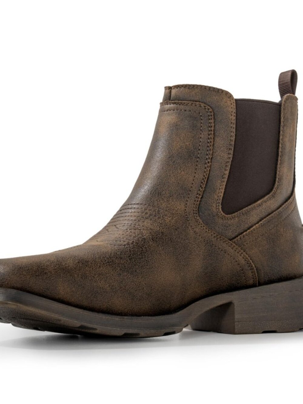 Cowboy Boots for Men Square Toe Western Chelsea Boots